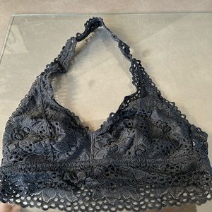 Black Aerie Halter Bralette